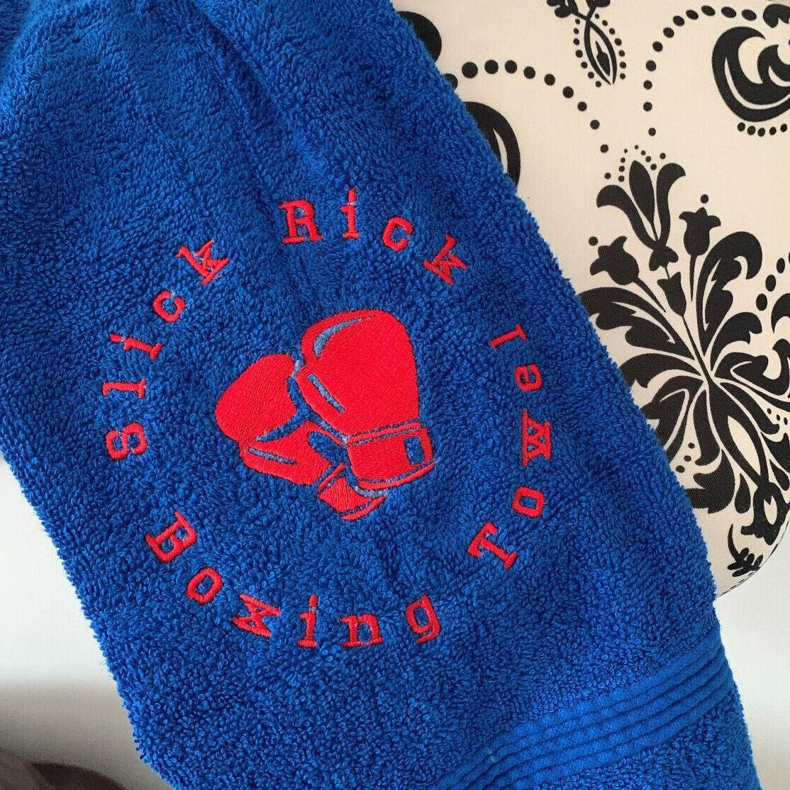 Boxing Towel - Personalised - Royal Blue