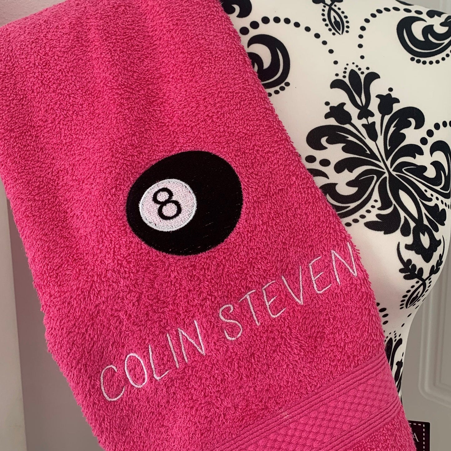 Pool - 8 Ball Towels - Personalised - Cool Beans Embroidery & Personalisation