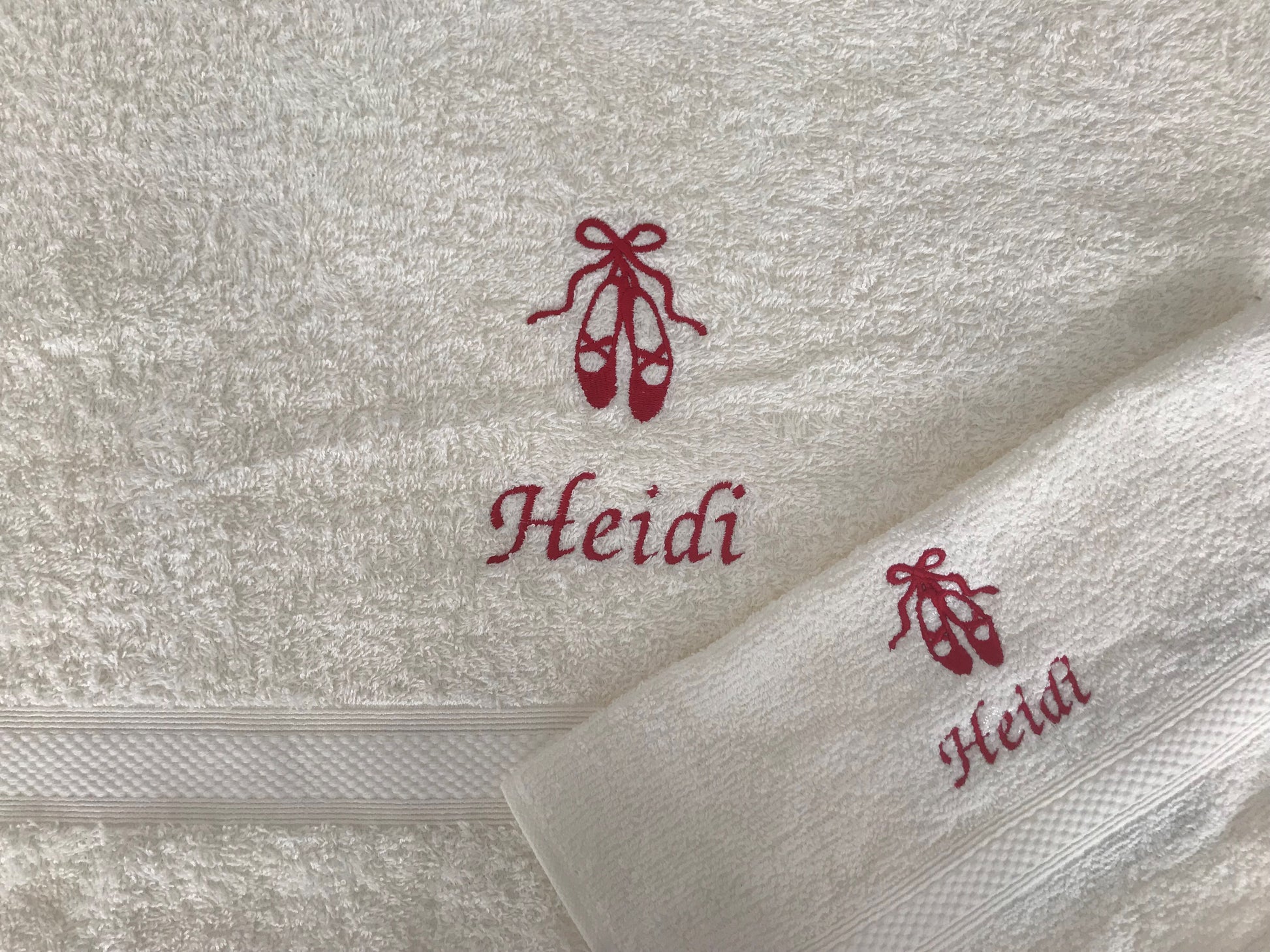 Ballet Shoes Dance Towels - Personalised - Cool Beans Embroidery & Personalisation