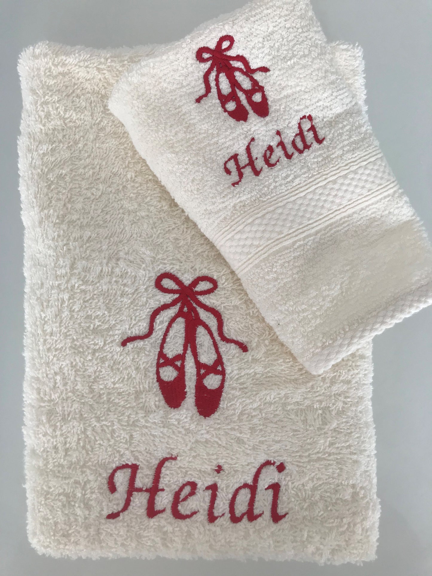 Ballet Shoes Dance Towels - Personalised - Cool Beans Embroidery & Personalisation