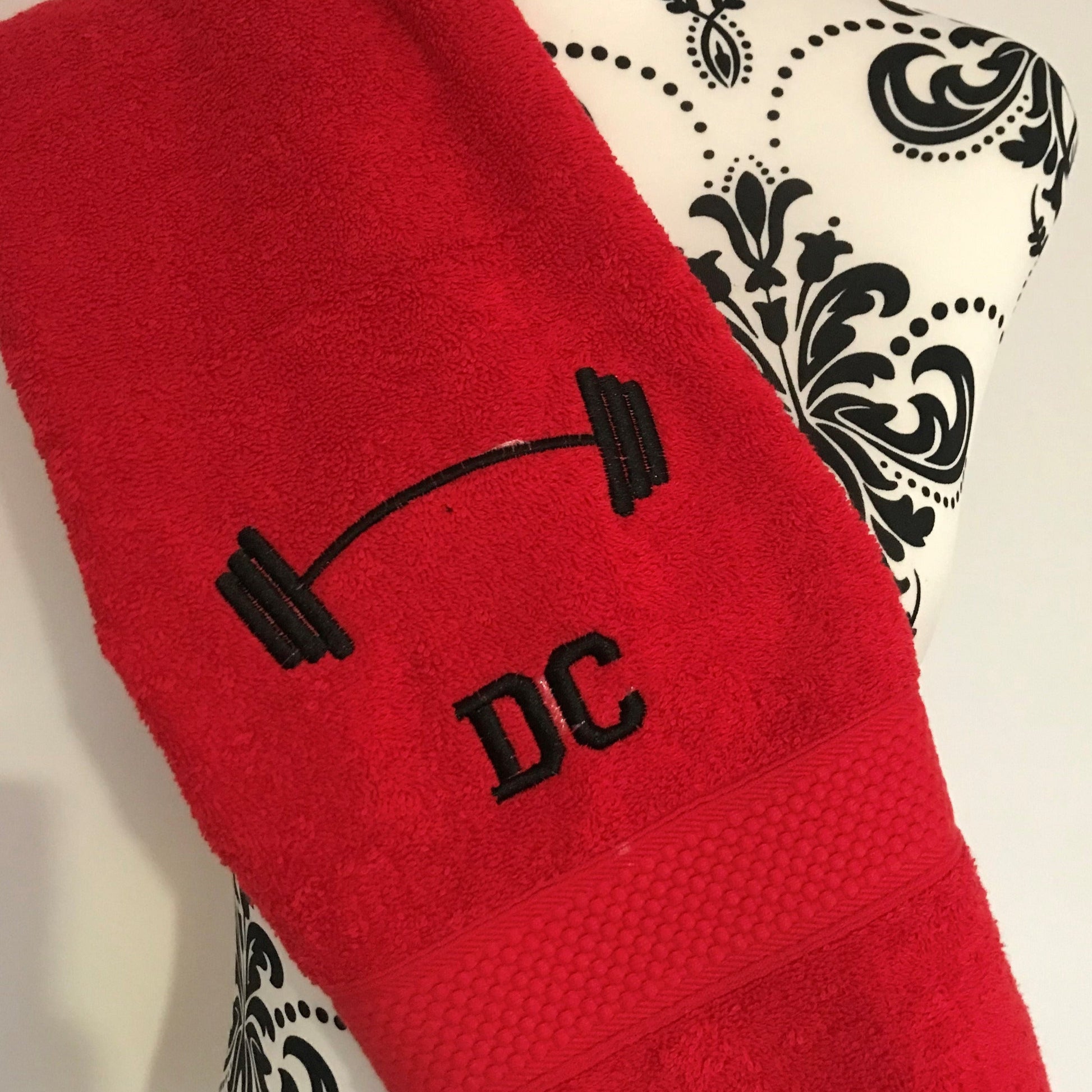 Gym - Barbell Towels - Personalised - Cool Beans Embroidery & Personalisation