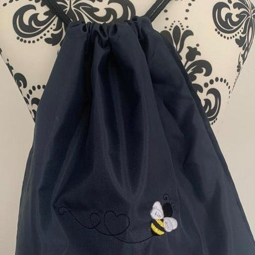 Bumble Bee Drawstring Gym Bag - Personalised - Cool Beans Embroidery & Personalisation