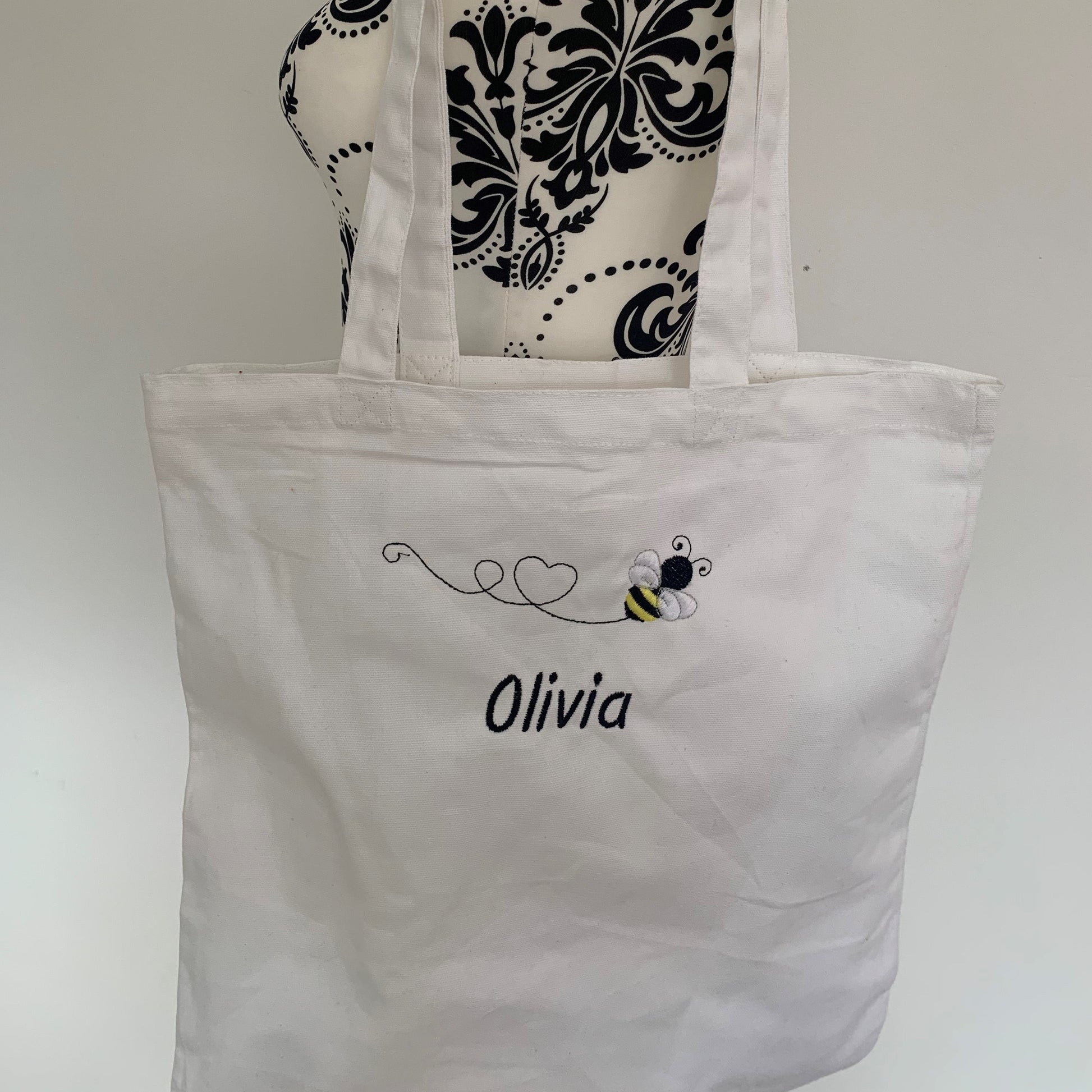 Bumble Bee Tote / Shopper Bag - Personalised - Cool Beans Embroidery & Personalisation