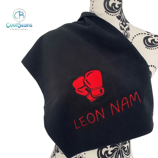 Sports - Boxing Microfibre Towel - Personalised - Cool Beans Embroidery & Personalisation
