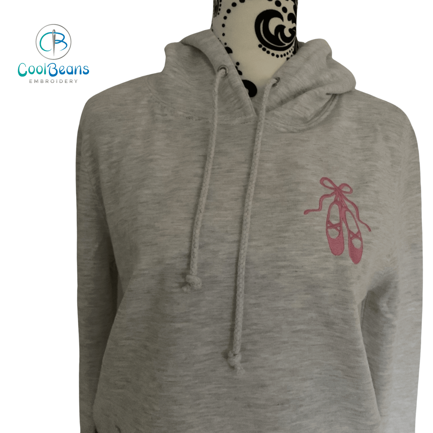 Ballet Shoes Dance Embroidered Personalised Children's Hoodie