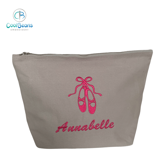 Ballet Shoes - Make Up / Accessory Bag - Personalised
