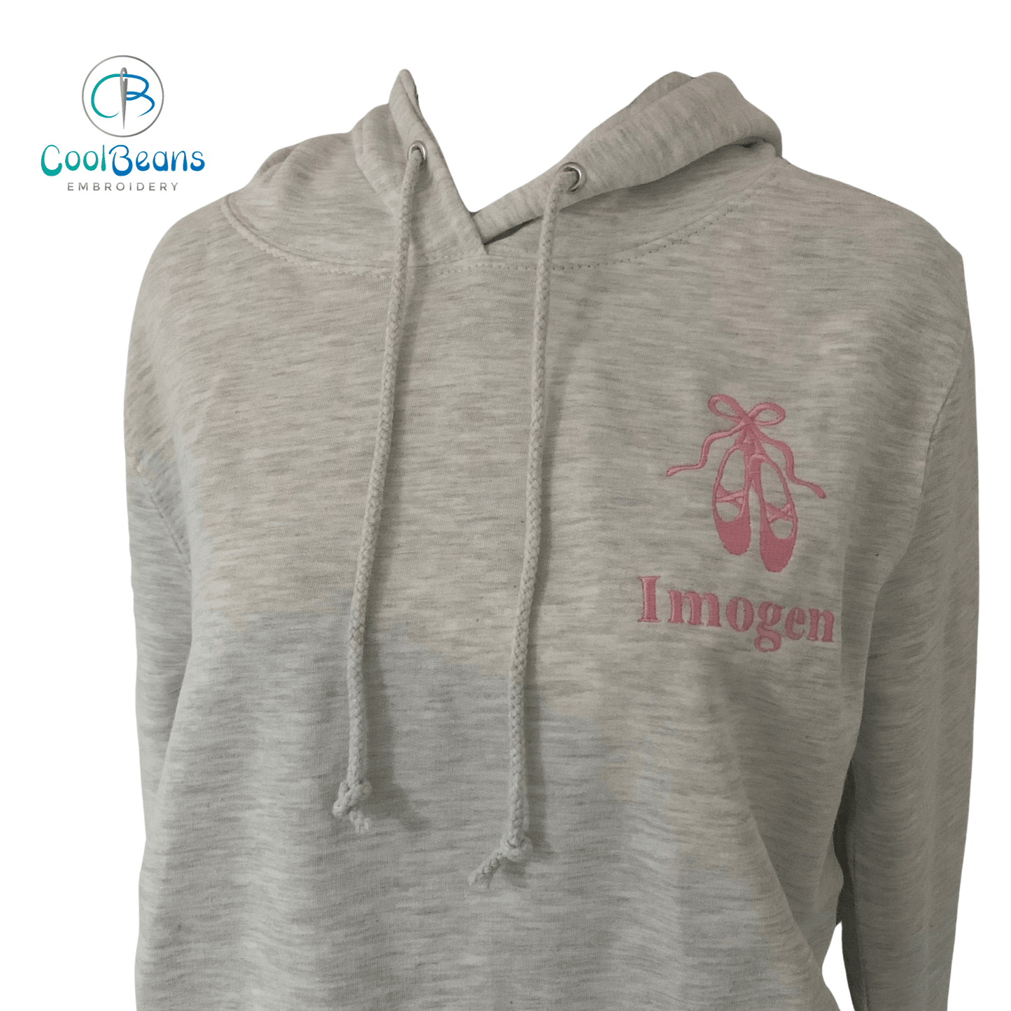 Ballet Shoes Dance Embroidered Personalised Hoodie