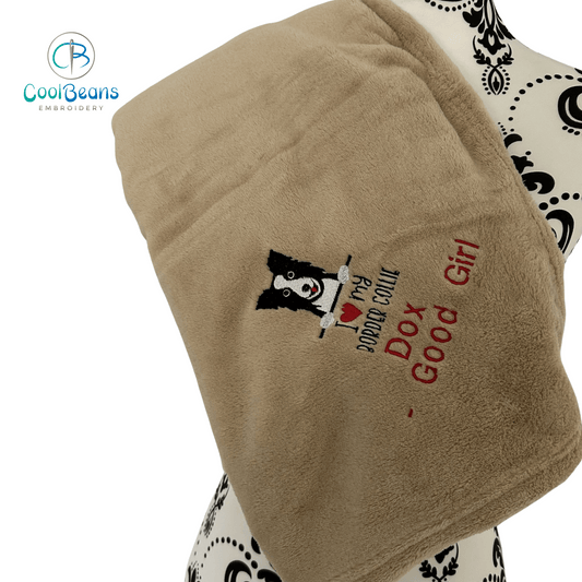 Pet Fleece Blanket - Border Collie (Corner) - Personalised