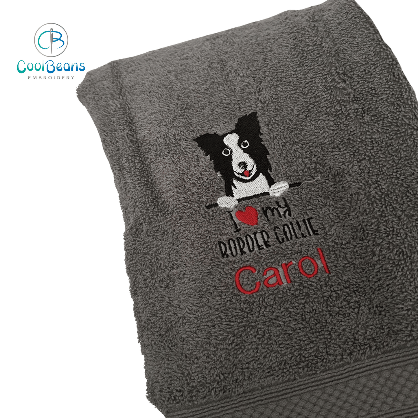 Dog Towels - Border Collie - Personalised