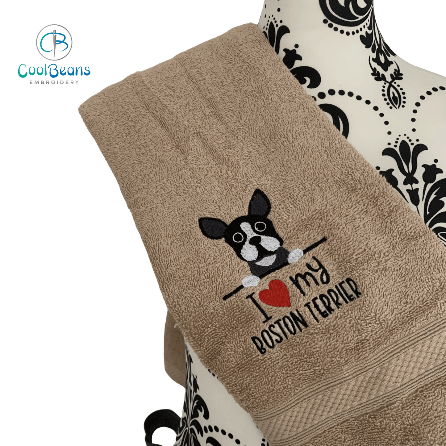 Dog Towels - I Love my Boston Terrier - Personalised