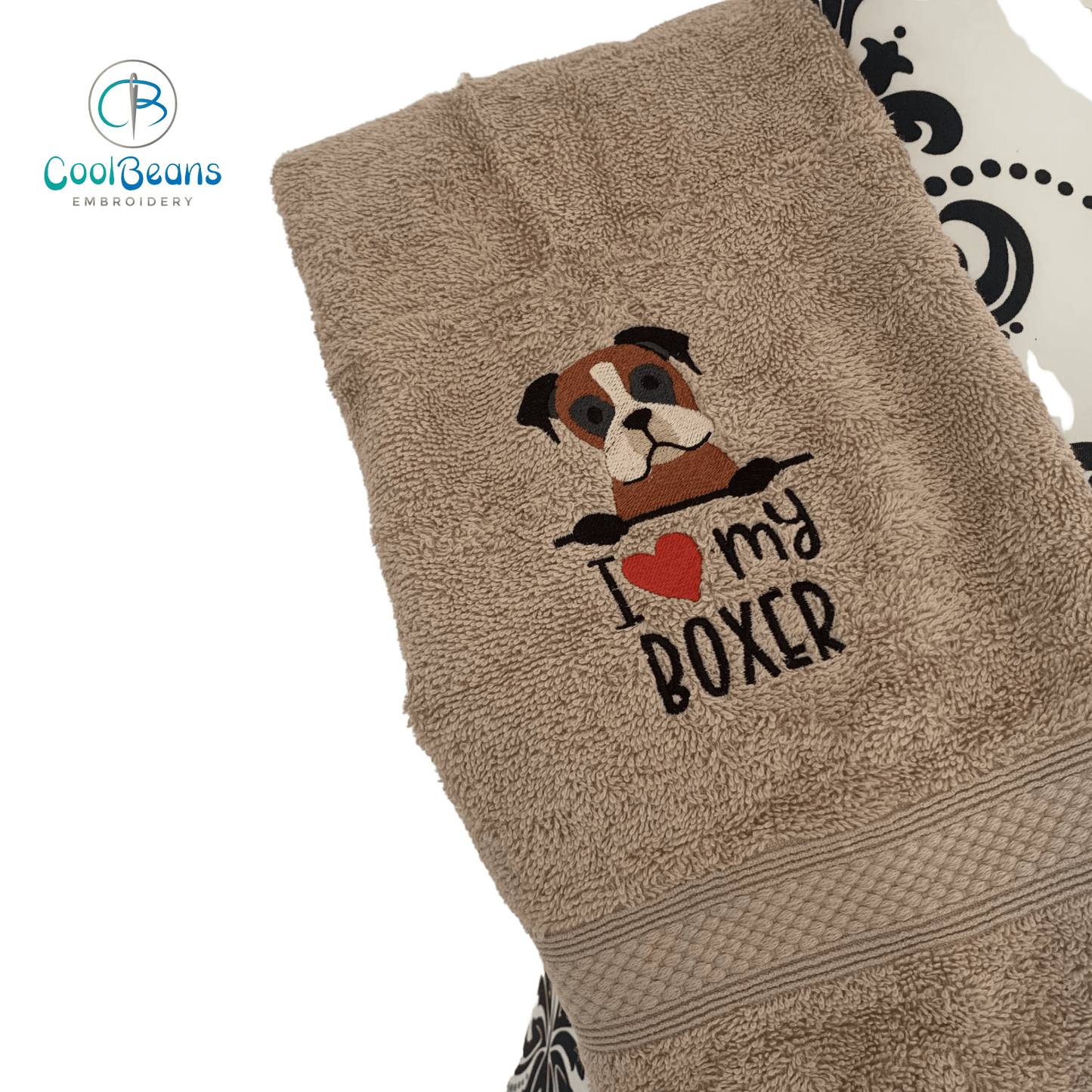 Dog Towels - I Love my Boxer - Personalised