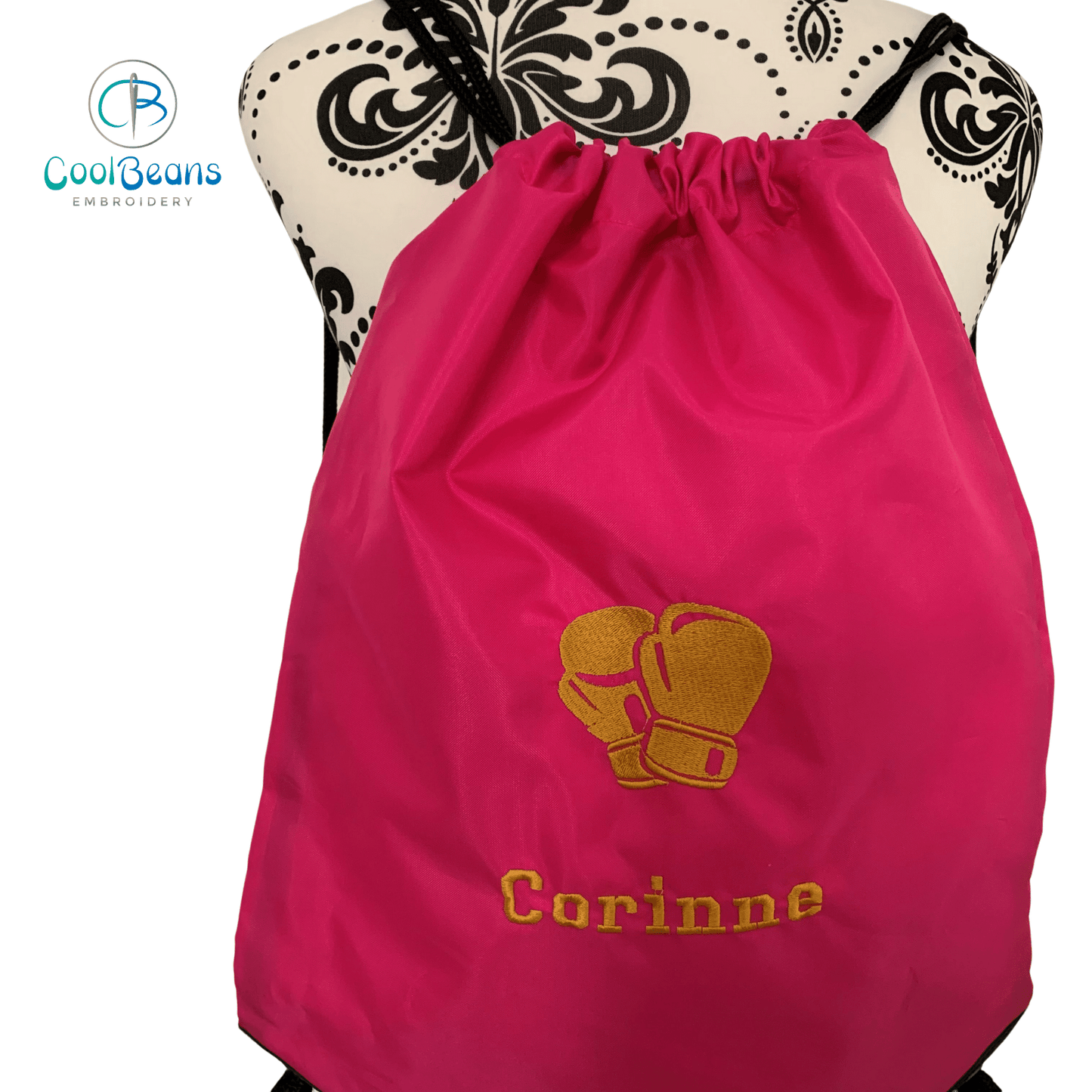 Boxing Gloves Drawstring Gym Bag - Personalised