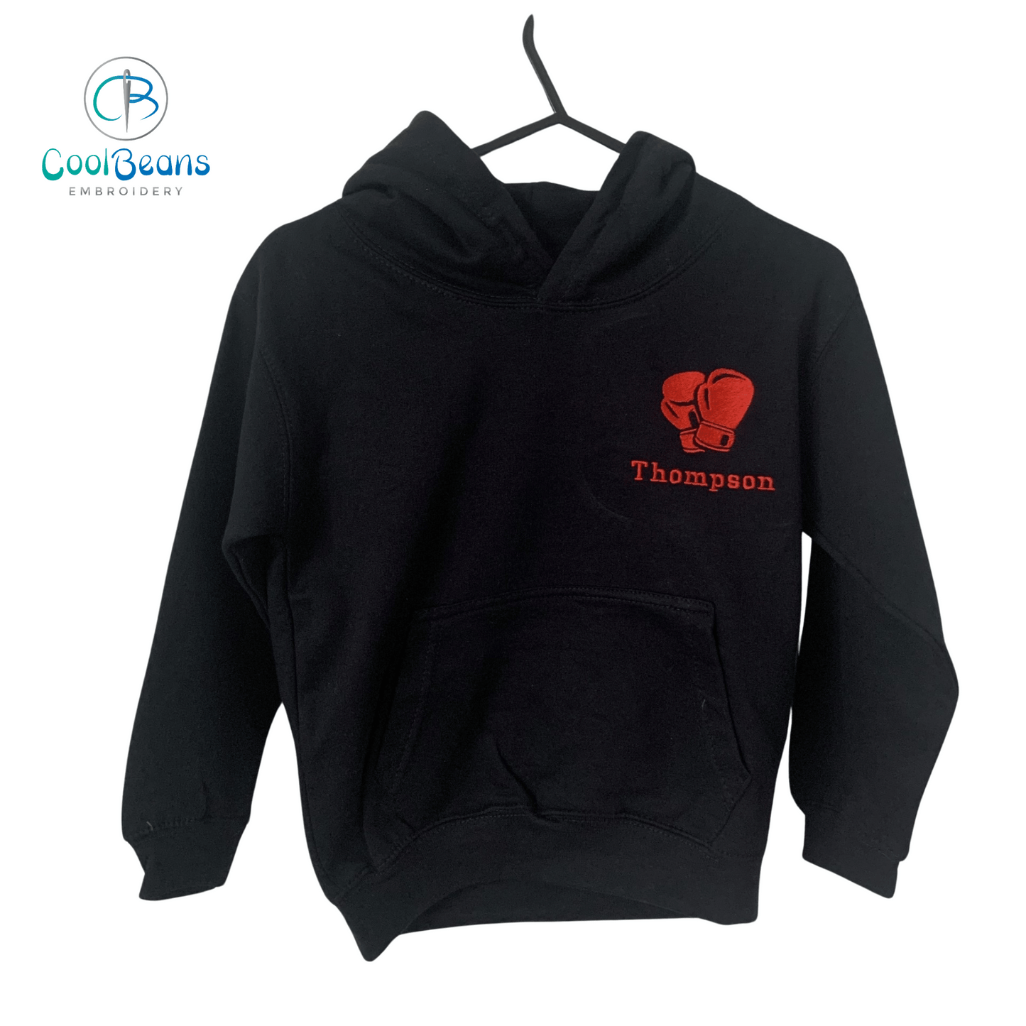 Boxing Embroidered Personalised Children's Hoodie