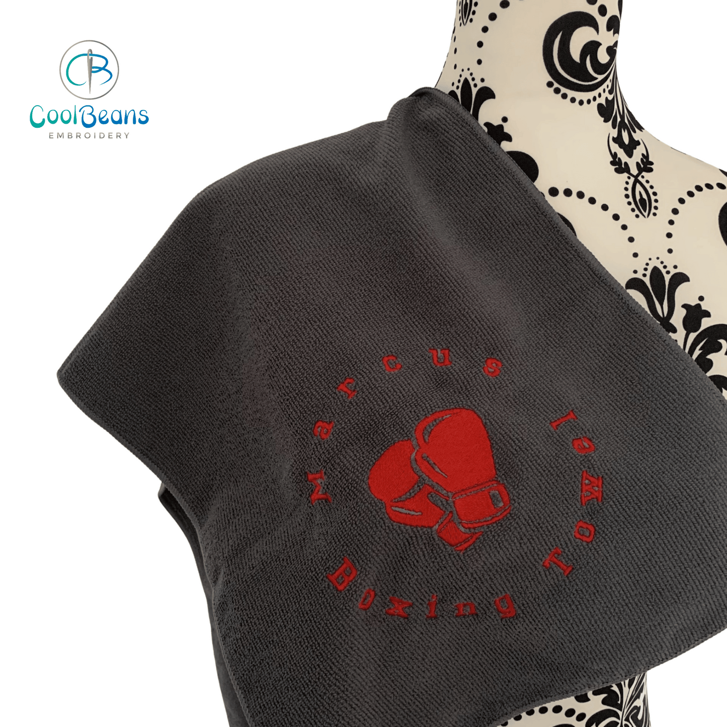 Sports - Boxing (Circular Text) Microfibre Towel - Personalised