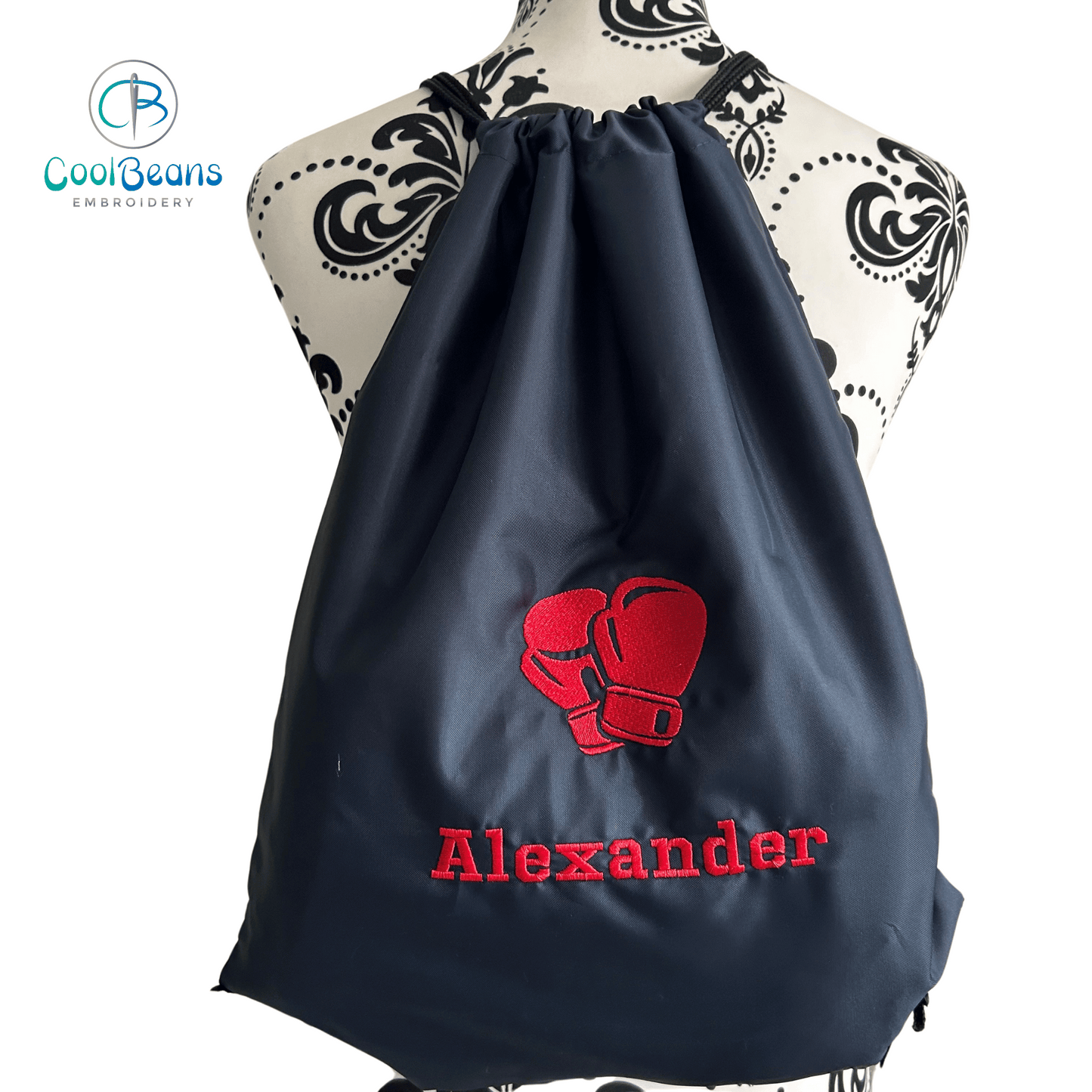 Boxing Gloves Drawstring Gym Bag - Personalised