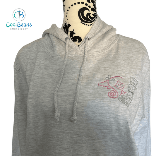 Mr & Mrs Embroidered Personalised Hoodie - Bride & Groom