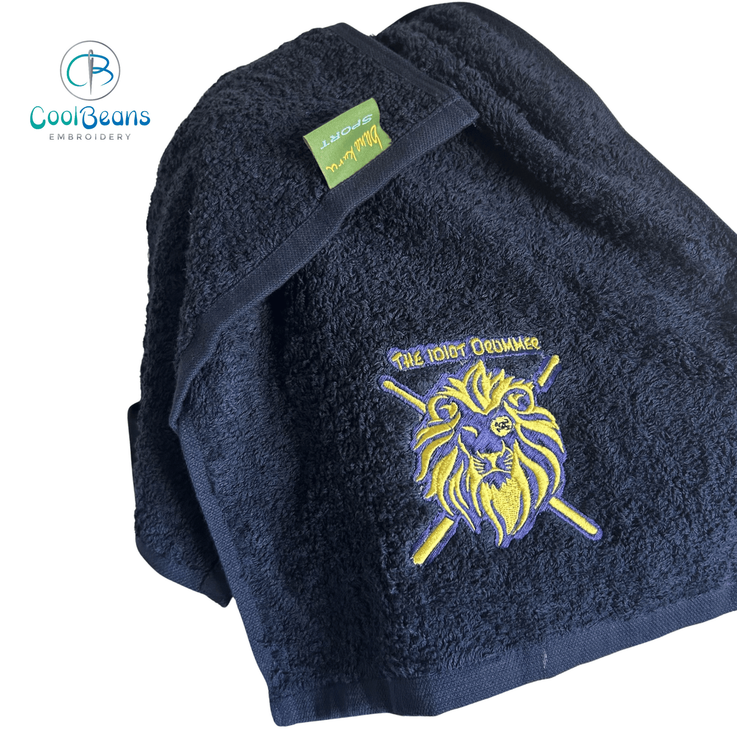 Set of 5 Custom Business Logo Embroidered Gym Towels