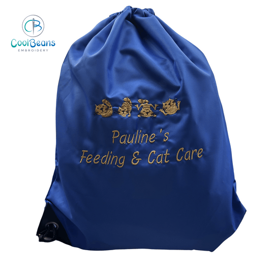 Cats Drawstring Gym Bags - Personalised