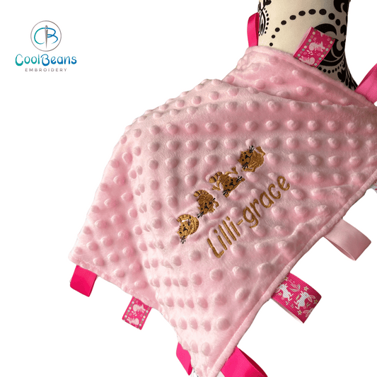 Cats - Baby Bubble Taggy Blanket / Satin Comforter - Personalised