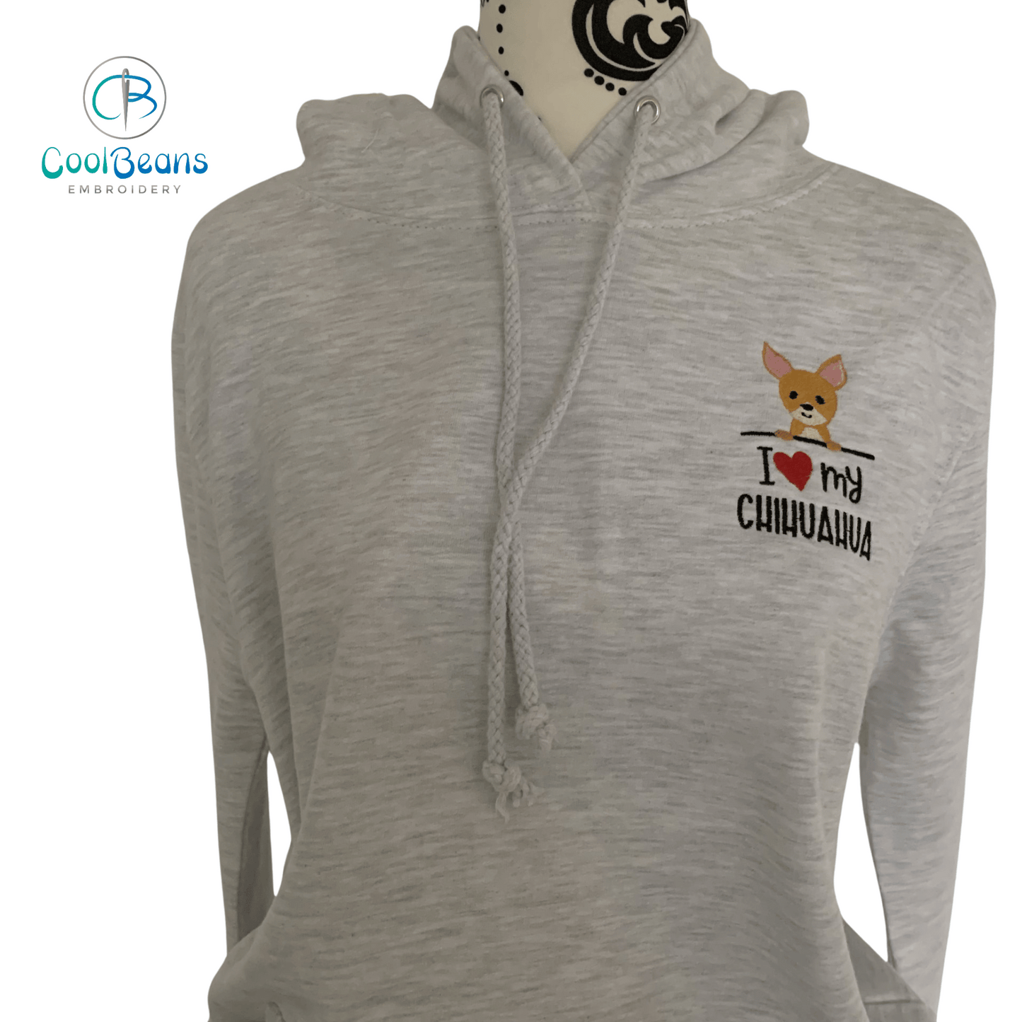 Chihuahua Dog Embroidered Personalised Hoodie