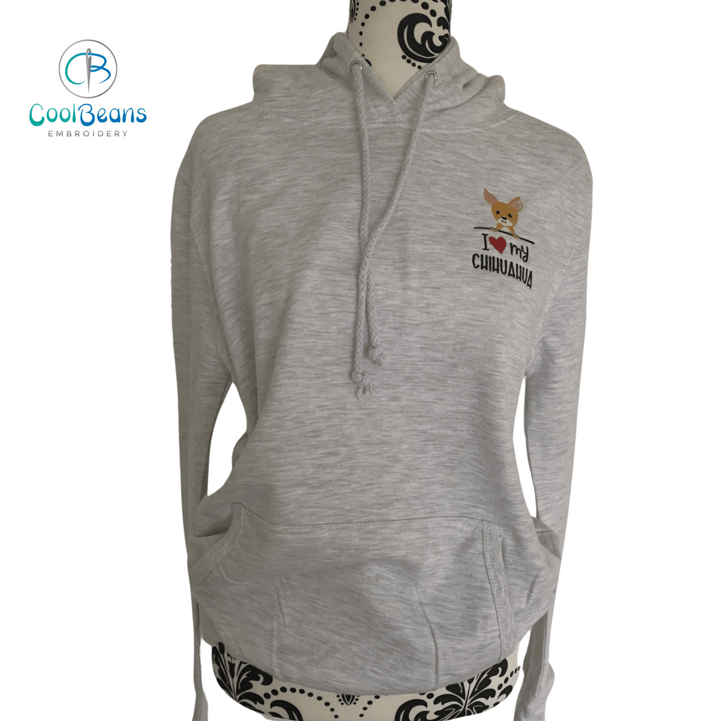 Chihuahua Dog Embroidered Personalised Hoodie