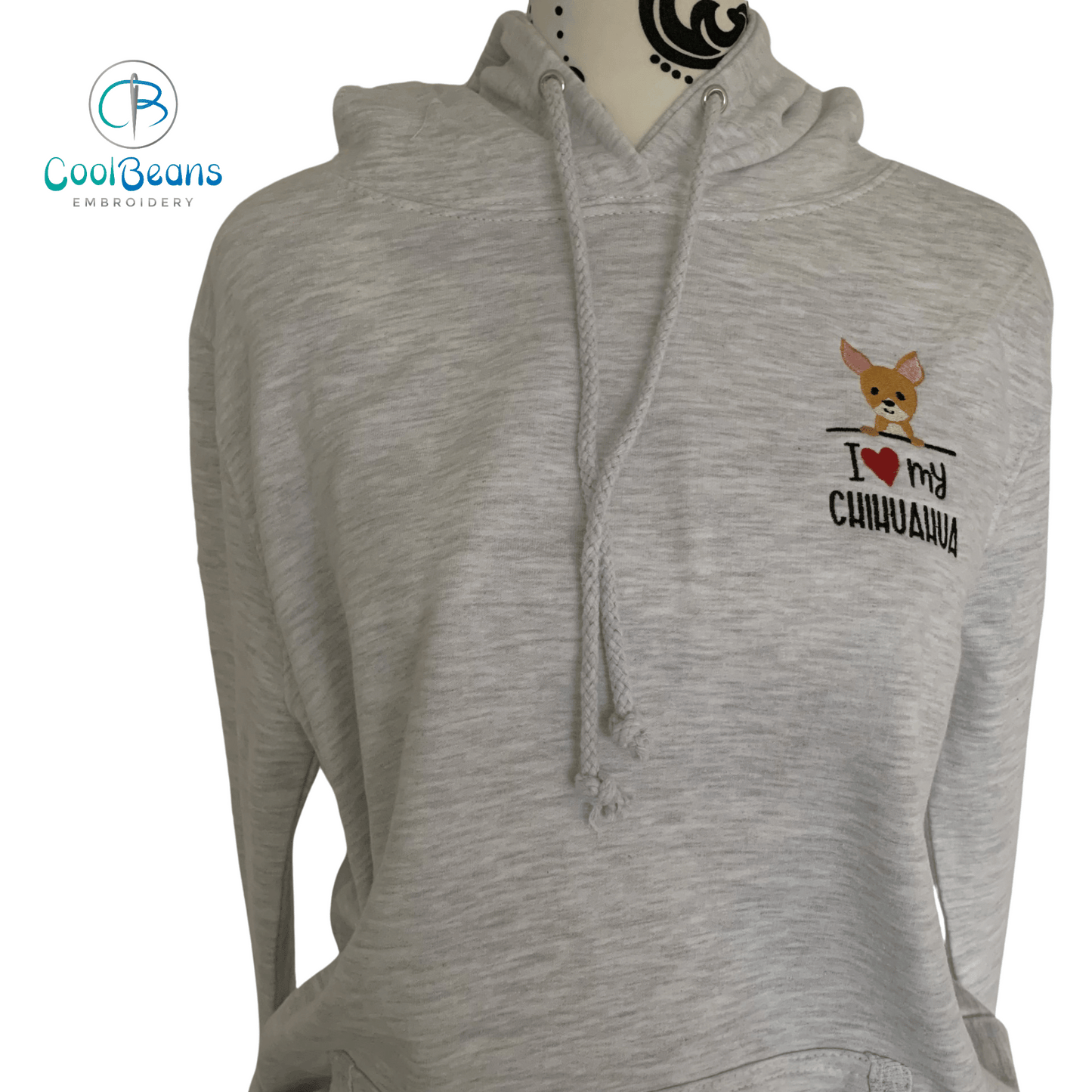 Chihuahua Dog Embroidered Personalised Hoodie