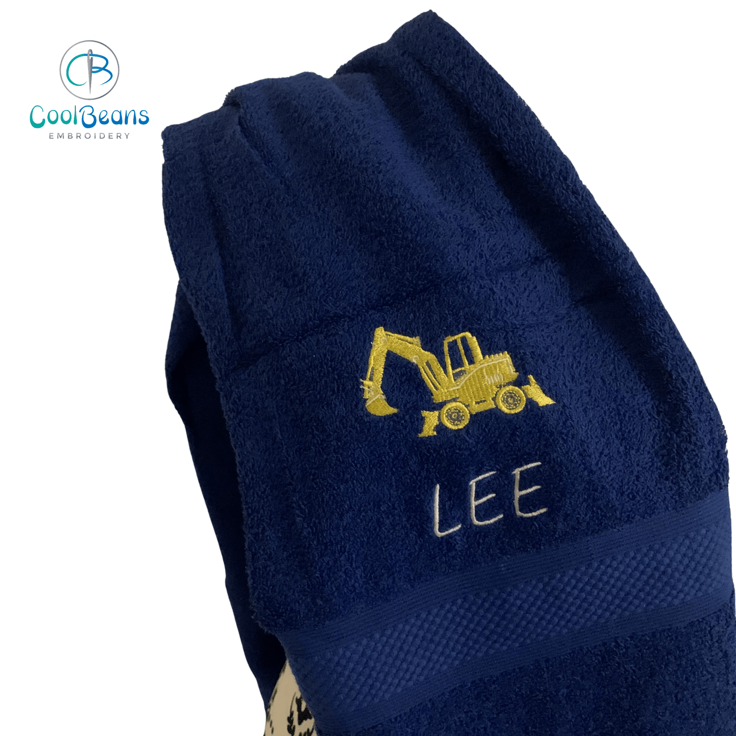 Digger B Towels - Personalised