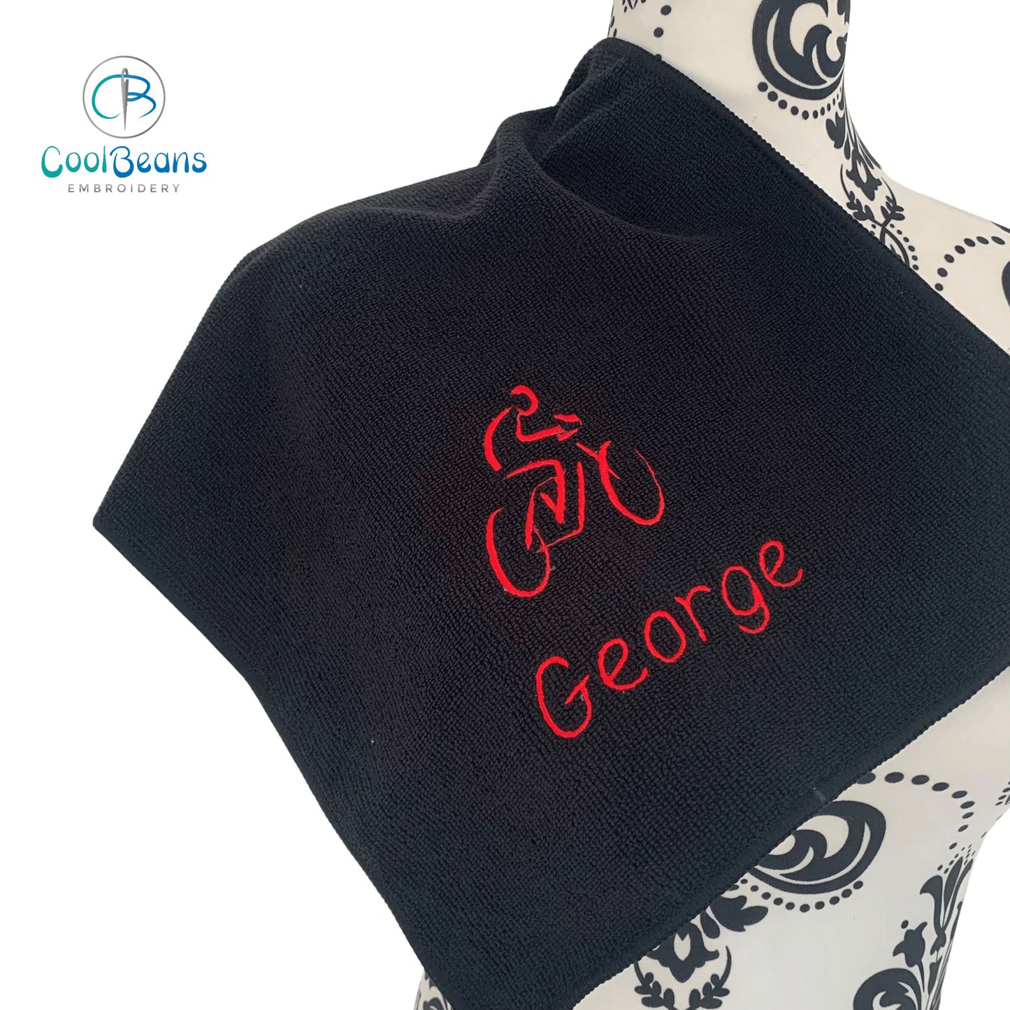 Sports - Cycling Microfibre Towel - Personalised - Cool Beans Embroidery & Personalisation