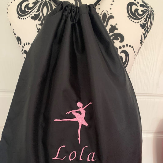 Dance - Ballet Drawstring Gym Bag - Personalised - Cool Beans Embroidery & Personalisation