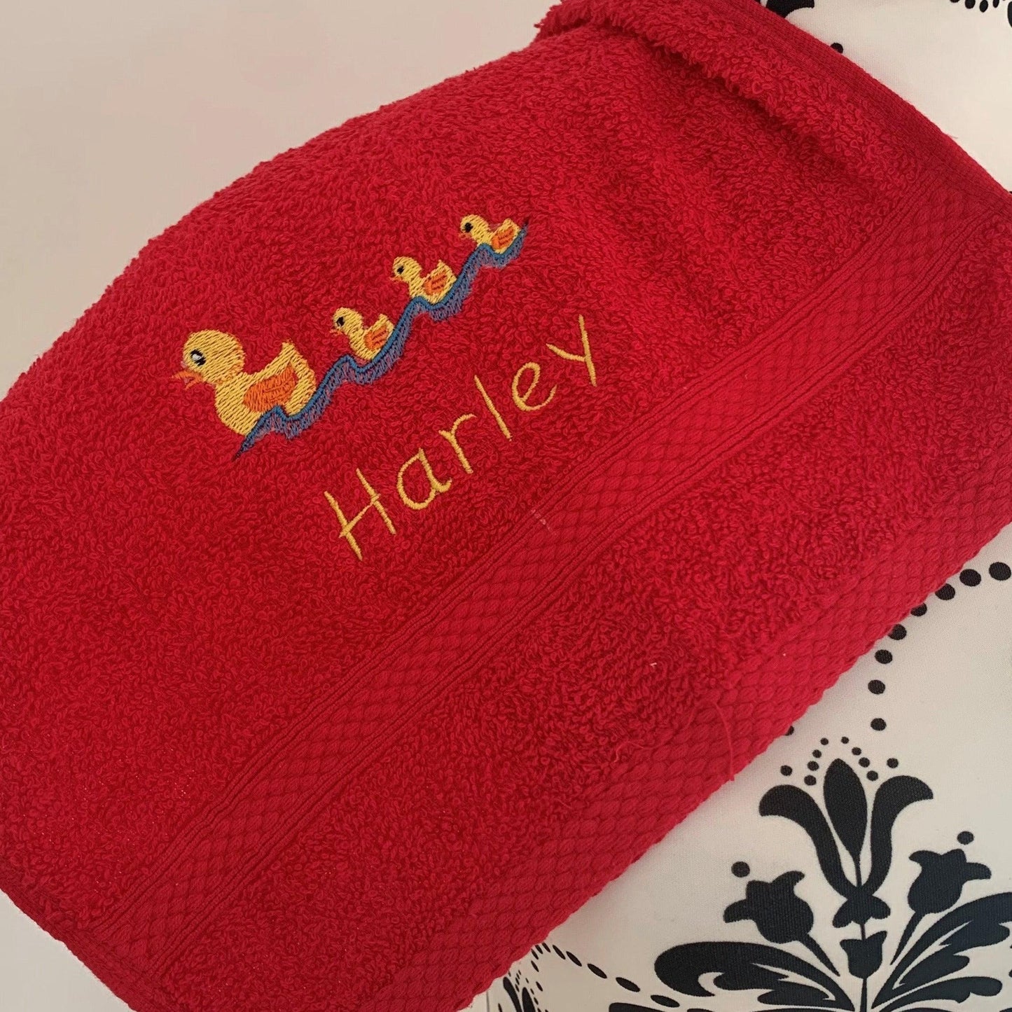 Ducks - Mother & Babies Towels - Personalised - Cool Beans Embroidery & Personalisation
