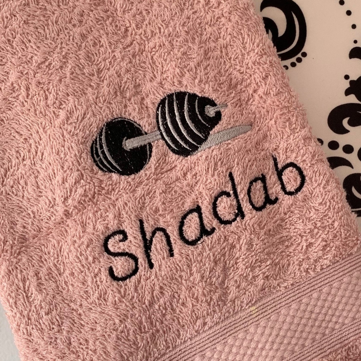 Gym - Dumbbell Gym Towel - Personalised - Cool Beans Embroidery & Personalisation