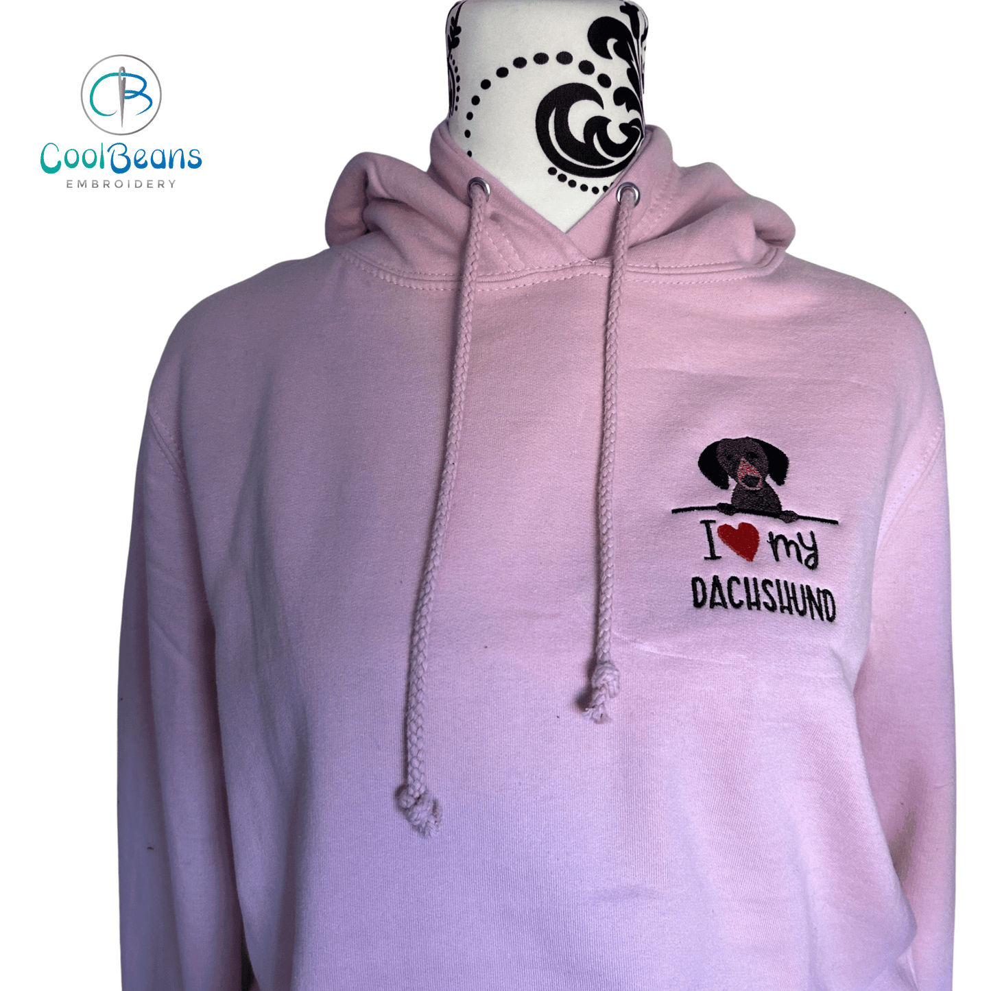 Dachshund Dog Embroidered Personalised Hoodie