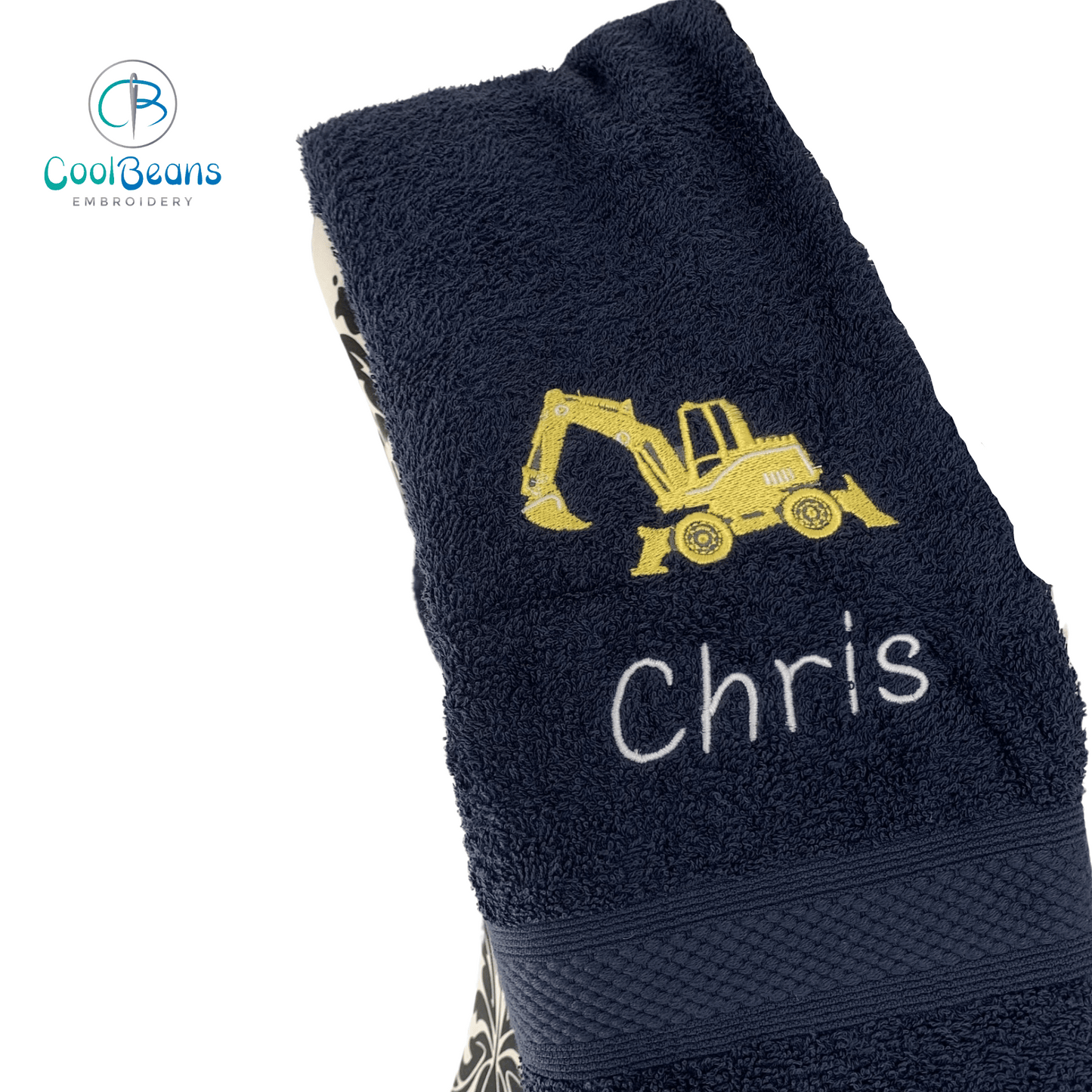 Digger B Towels - Personalised