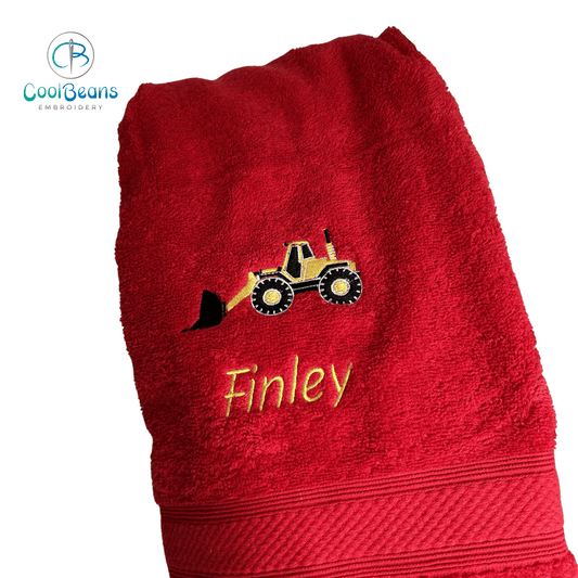 Digger A Towels - Personalised