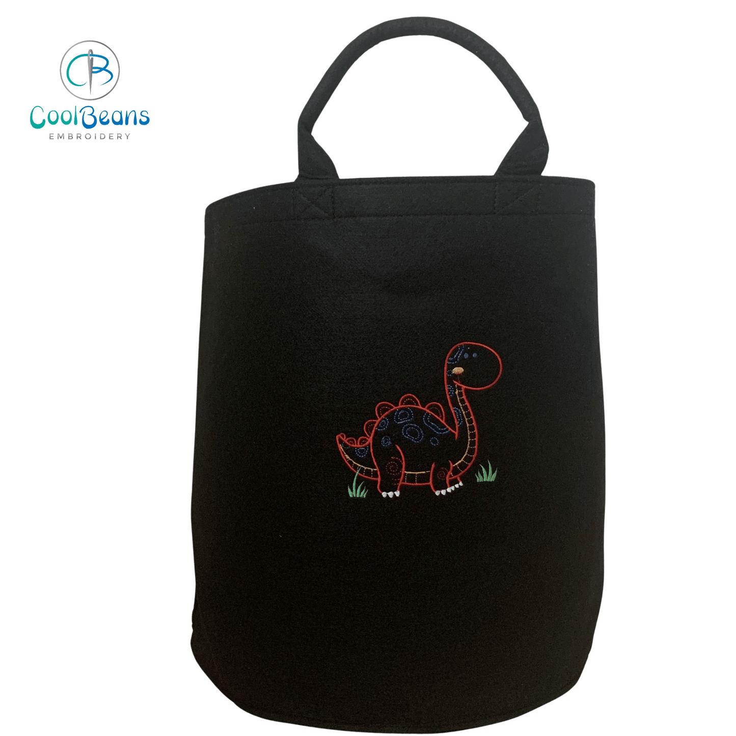 Dinosaur a Felt Trug - Toy Storage Tub - Personalised