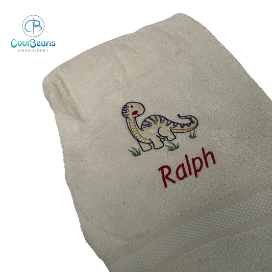 Dinosaur A Towels - Personalised