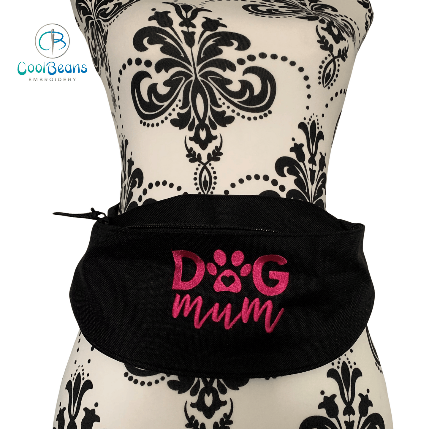 Dog Walking - Dog Mum Belt Bag / 2 Zip Bumbag - Personalised