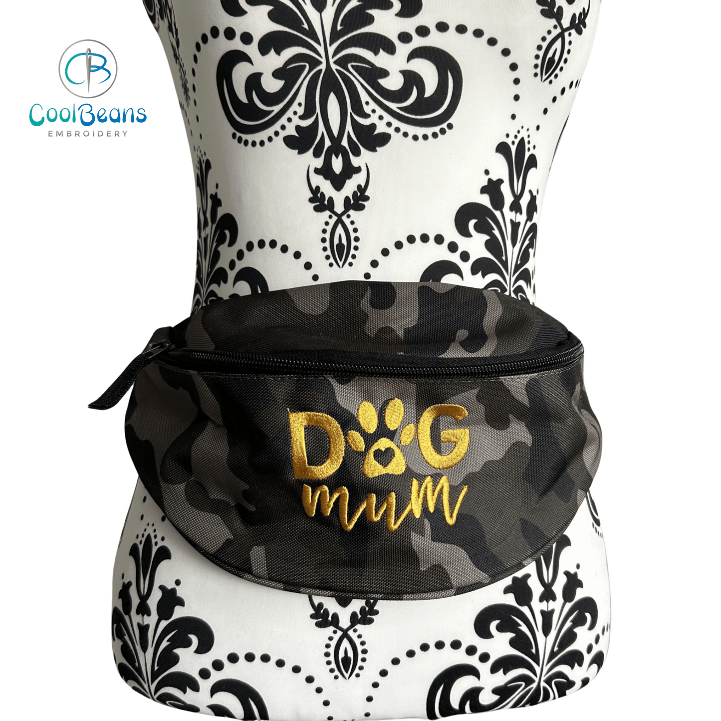Dog Walking - Dog Mum Belt Bag / 2 Zip Bumbag - Personalised