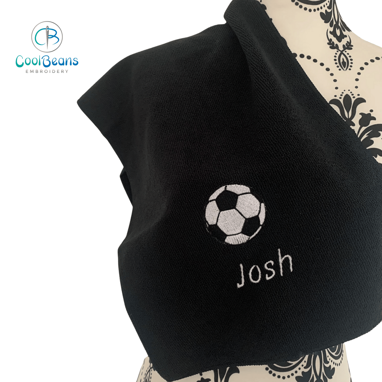 Sports - Football Microfibre Towel - Personalised - Cool Beans Embroidery & Personalisation