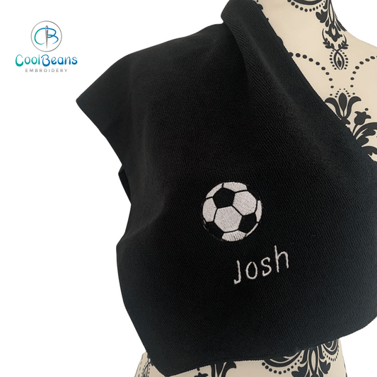 Sports - Football Microfibre Towel - Personalised - Cool Beans Embroidery & Personalisation