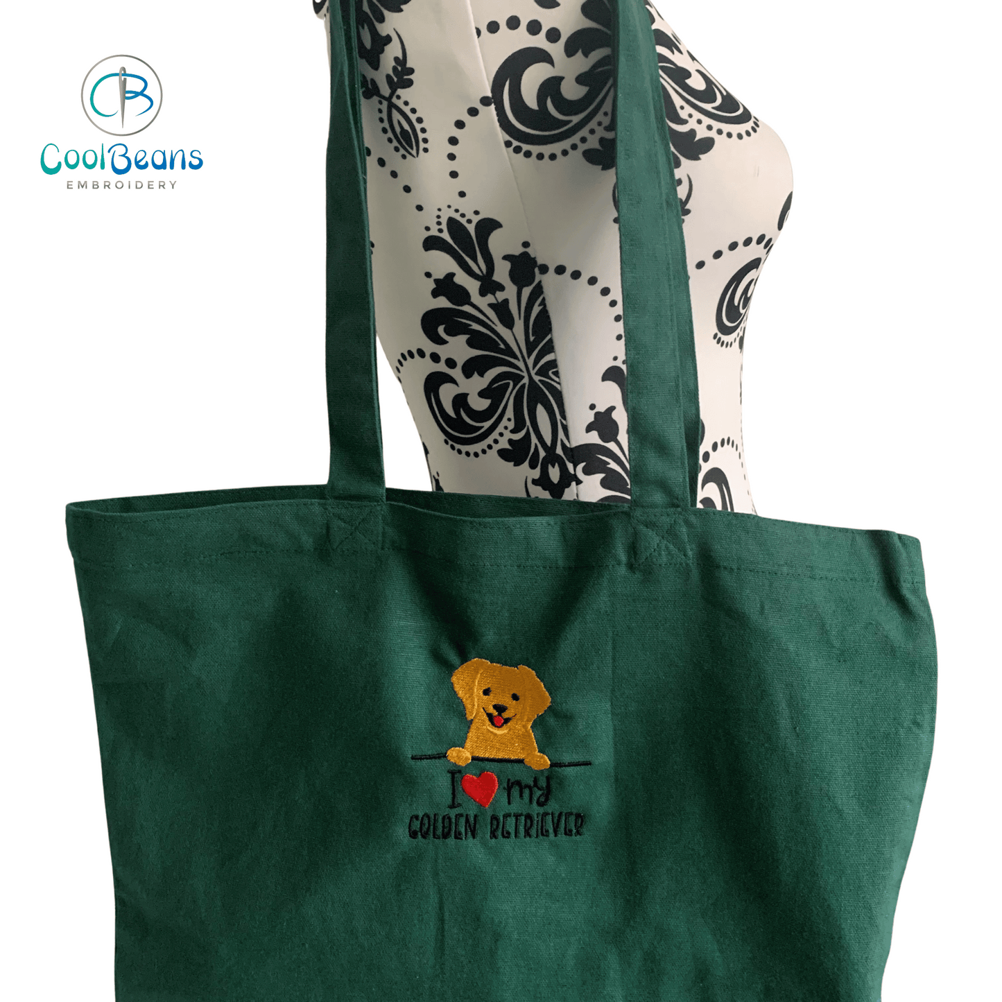 Golden Retriever Dog Tote / Shopper Bag - Personalised