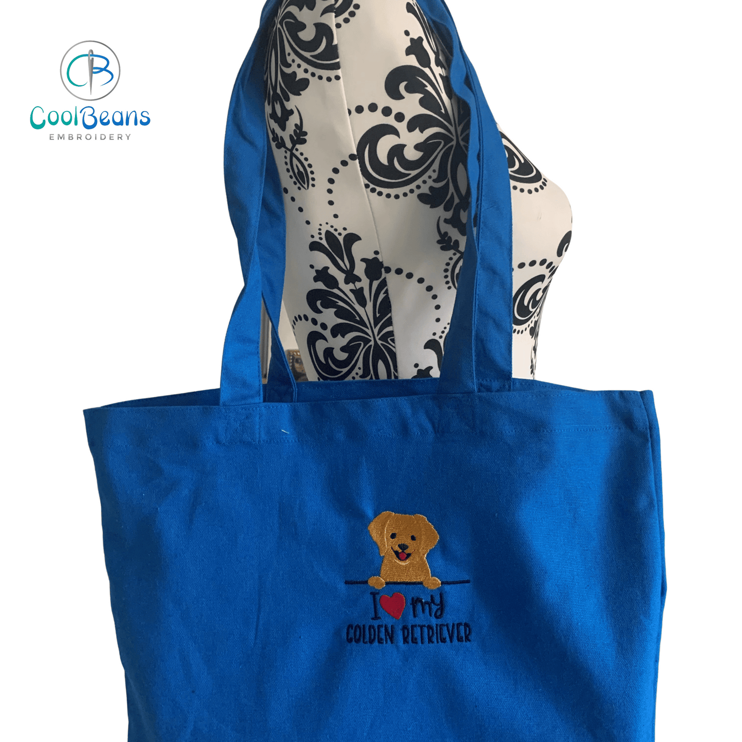 Golden Retriever Dog Tote / Shopper Bag - Personalised