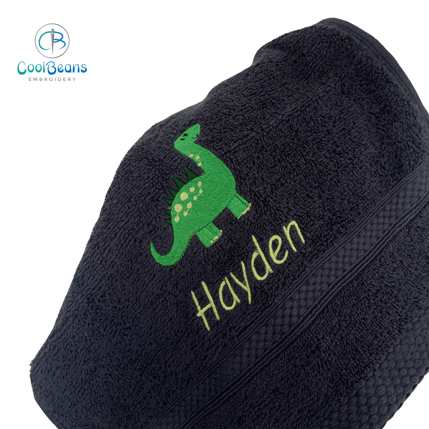 Dinosaur (Green) Towels - Personalised