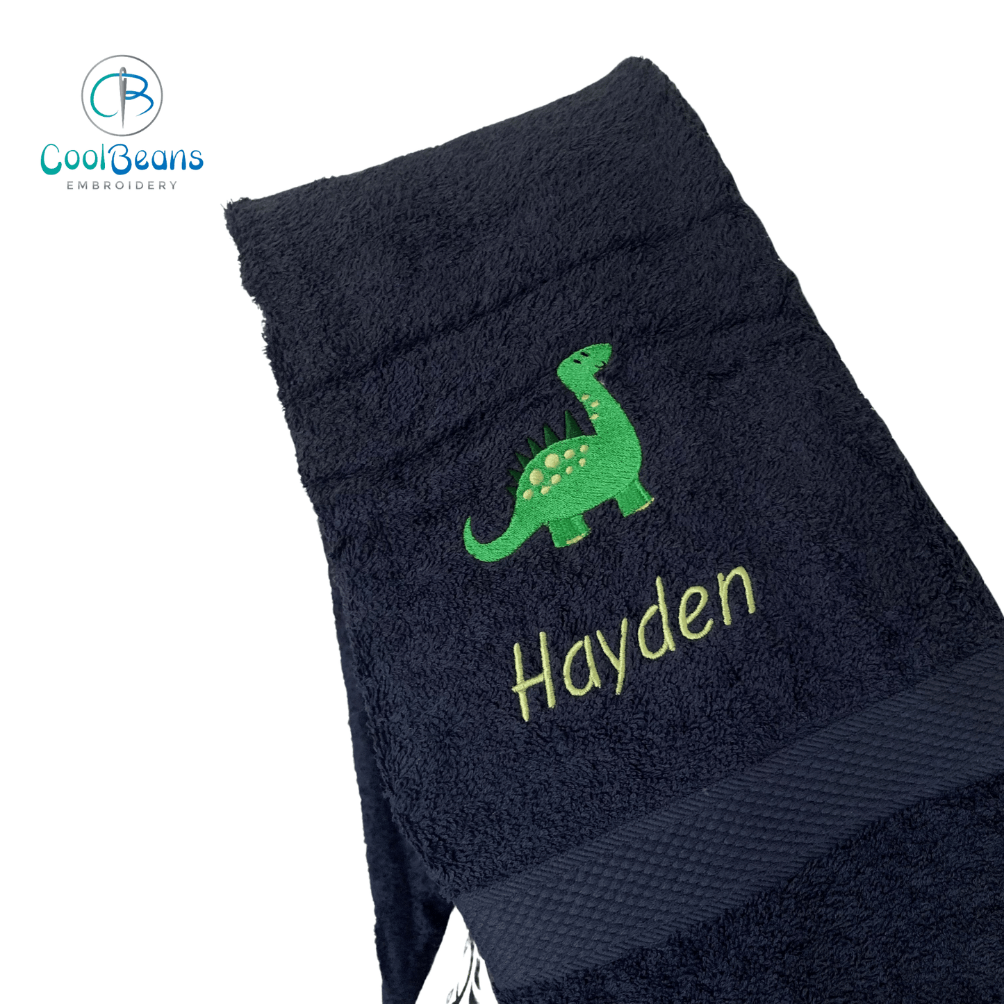 Dinosaur (Green) Towels - Personalised