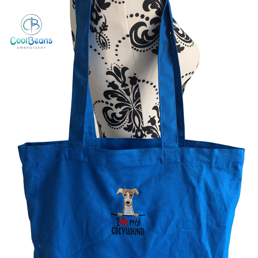 Greyhound Dog Tote / Shopper Bag - Personalised