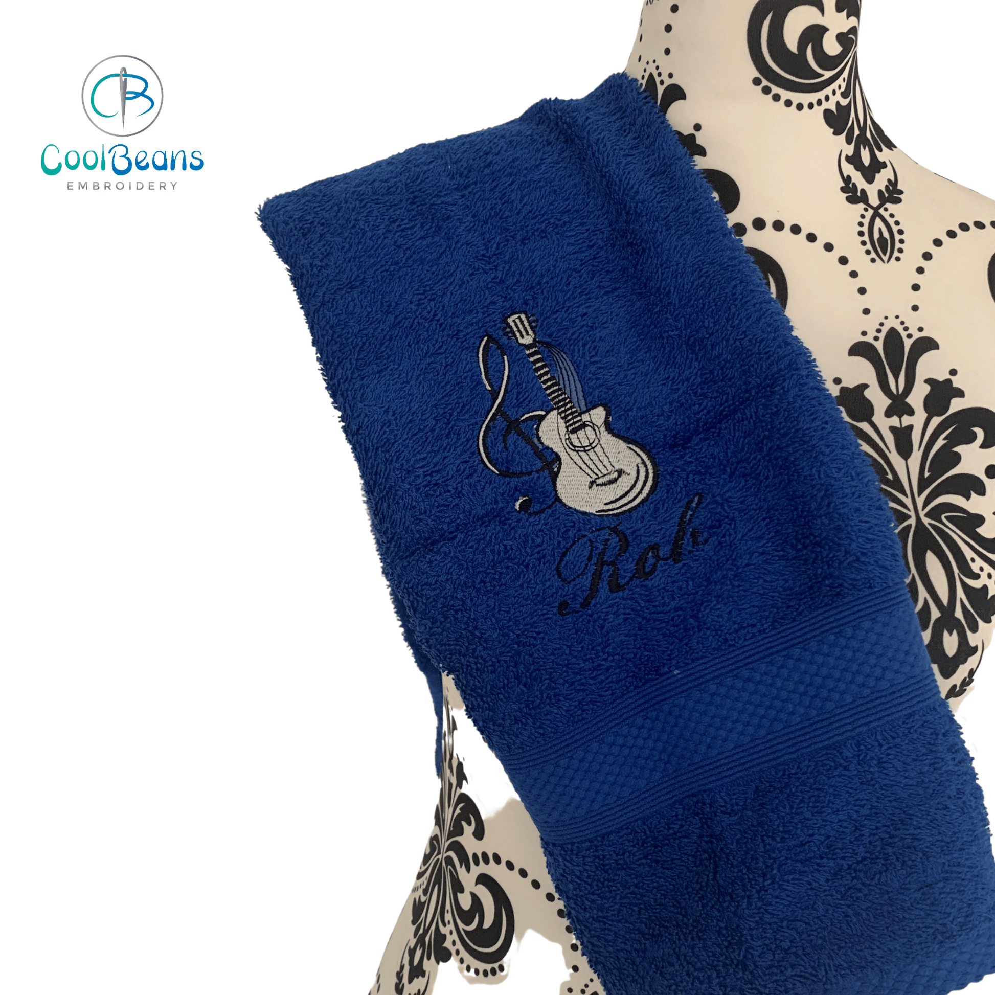 Guitar Towels - Personalised - Cool Beans Embroidery & Personalisation