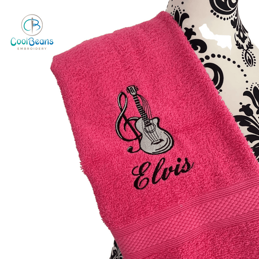 Guitar Towels - Personalised - Cool Beans Embroidery & Personalisation