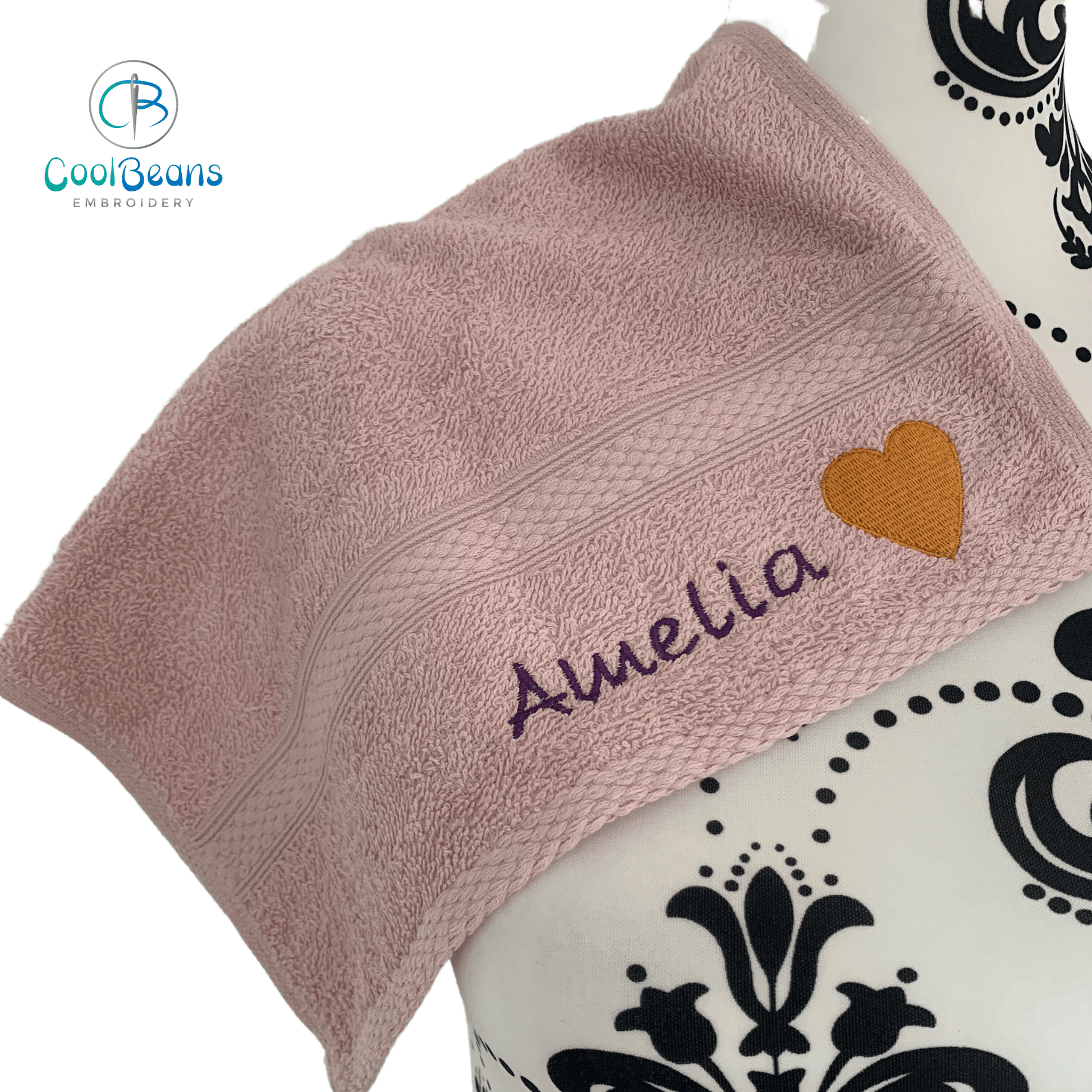 Heart Towels - Personalised - Cool Beans Embroidery & Personalisation