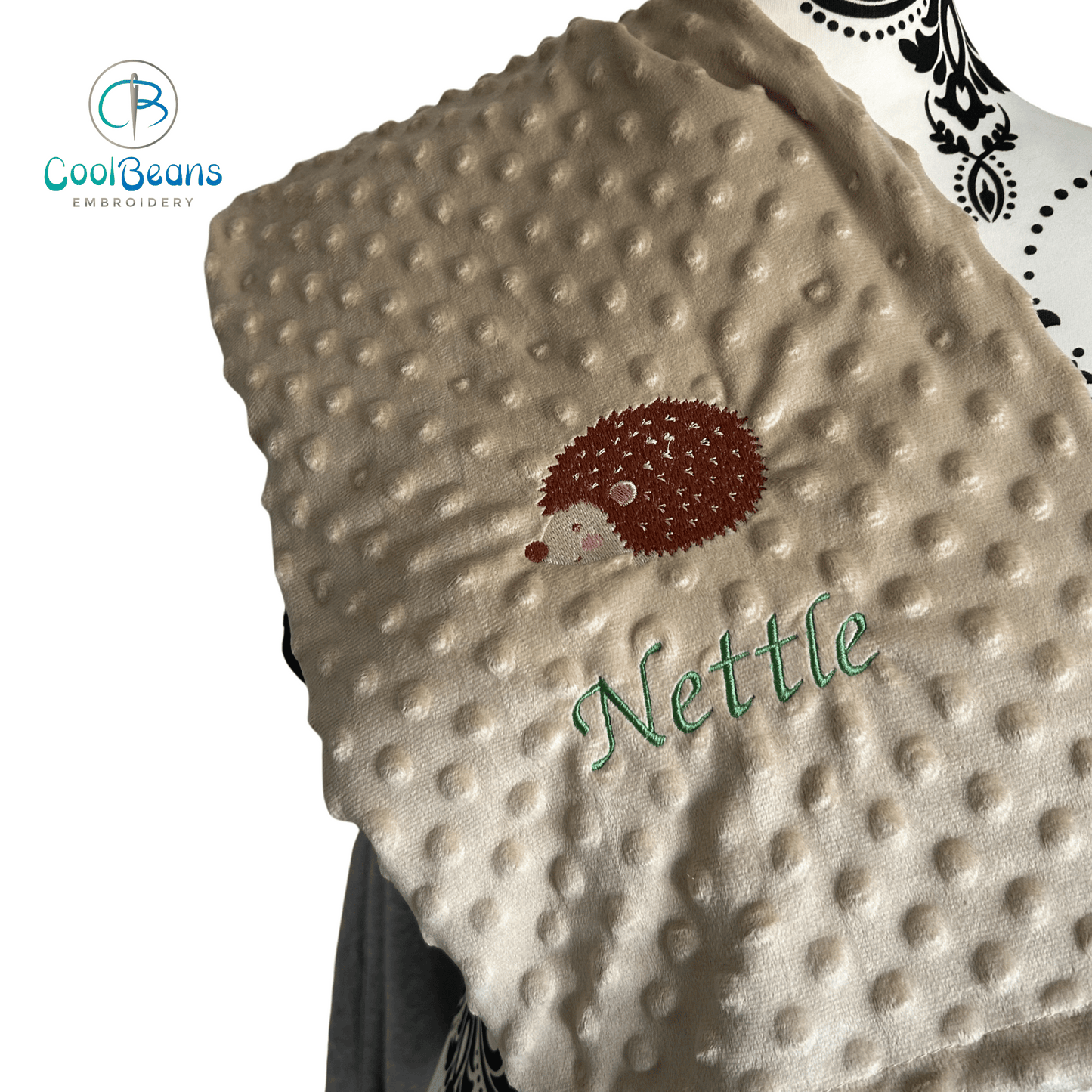 Hedgehog - Baby Bubble Blanket - Personalised