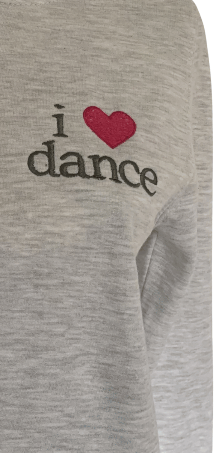 I Heart Dance Embroidered Personalised Children's Sweatshirt